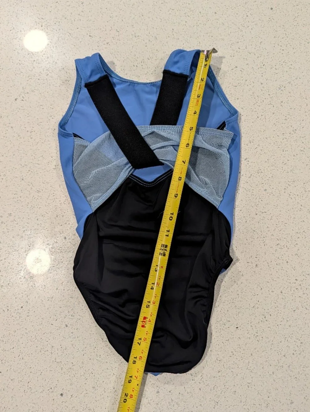 CUTE GK ELITE Gymnastics Dance Leotard CL Large Powder Blue MESH STRAPPY Back